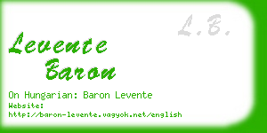 levente baron business card